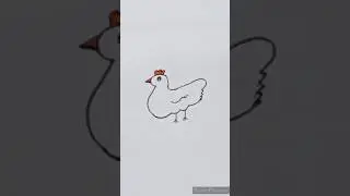 How to make a cute hen step by step easy #drawing #trending
