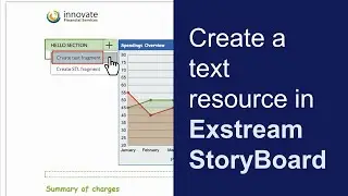 Create a text resource from StoryBoard | OpenText Exstream WorkShop and StoryBoard