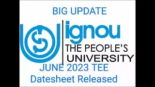 IGNOU JUNE TEE 2023 TENTATIVE DATESHEET