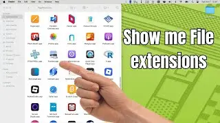 Show All Filename Extensions on macOS Finder app