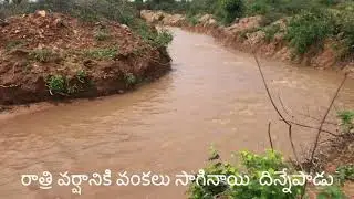 Dinnepadu రాత్రి వర్షానికి వంకలు సాగినాయి  దిన్నేపాడు