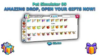 I opened more than 12k gifts! (50k+ Items, 40m Gems 😱) in Pet Simulator 99!🐶