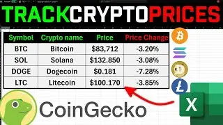 Import Live Crypto Prices into Excel with CoinGecko API