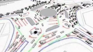 Magic Roundabout cross in CityTraffic 2 simulation