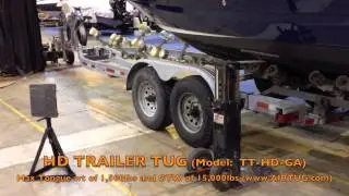 Airtug TT-HD-GA - lining up a boat trailer at Cleveland Boat Show 2013