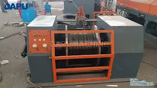 Straight line wire drawing machine with I beam take up machine