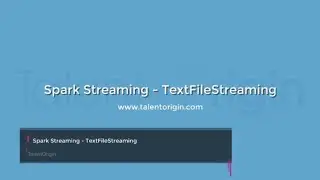 Spark Streaming using textFileStream