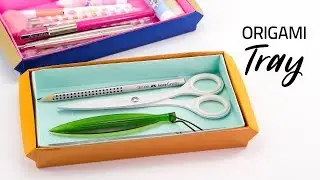 Origami Pencil Box Tutorial - Long Tray DIY - Paper Kawaii