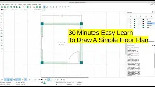Draw A Very Very Simple Floor Plan (part 1) - LibreCAD 2D Design