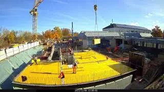 November 2021 - Zeitraffer der Baustelle Neubau BauindustrieZentrum Wetzendorf