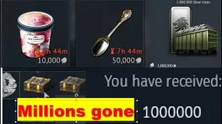 I spent 6000000 Silver lions on ice cream buckets, and I got a premium vehicle!