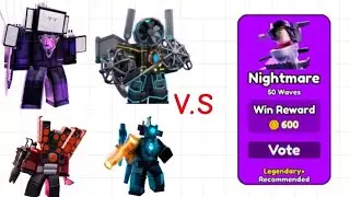 only titan units V.S nightmare mode!