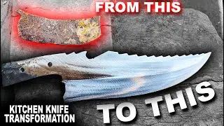 Turning Rusty Metal into Kitchen Sharp Knife  #knifemaking | Aurora Philippines