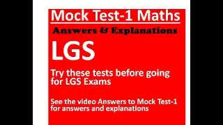 Answers to Mock Test 1 Maths for LGS
