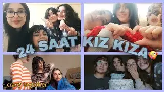 24 SAAT ARKADAŞLARIMA TAHAMMÜL ETTİM||Doa'nın saçını boyadıkk, pasta yaptıkkk😵‍💫