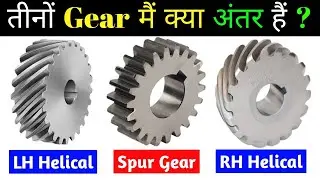 Different Types of Mechanical Gears । Difference Between Spur Gear & Helical Gear । LH & RH Gears.