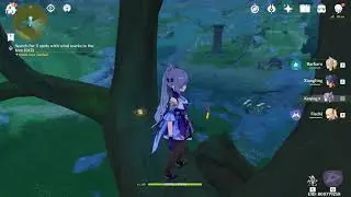 【Genshin Impact】Commission Quest Leaves on the Wind - Search for 3 spots with wind marks in the tree