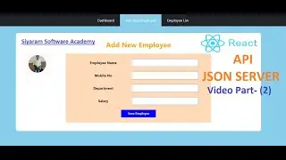 React API Using json server ,save + list data