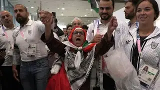 La délégation olympique palestinienne arrive aux Jeux de Paris 2024 | AFP Images