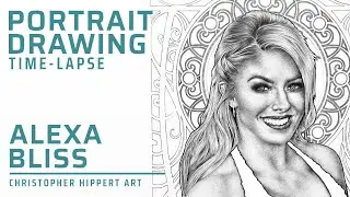 Drawing Alexa Bliss | Time-Lapse Portrait Drawing of Alexa Bliss | Pencil Portrait Drawing