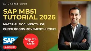 SAP MB51 Tutorial | Material Document List | How to Check Goods Movement History in SAP MM(