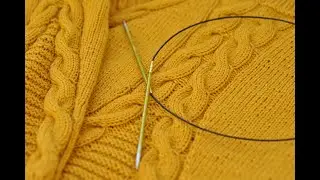 Красивый свитер с косами.МК.Часть 2.Вязание спицами.