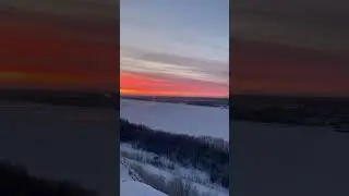Закаты в Тобольске. На улице -35💙