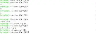 using bash arrays part1