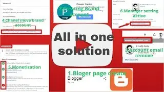 how to add or remove manager/brand accout/move chanel/remove email/google+page //monetizetion latest