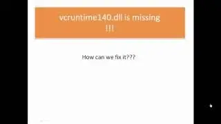 vcruntime140 dll is missing wamp