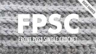 The Front Post Single Crochet (FPsc) :: Crochet Stitch :: Right Handed