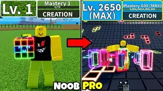 Beating Blox Fruits using Creation Fruit! Level 0 to Max Level 2650 Noob to Pro in Blox Fruits!