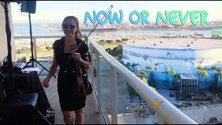 Marta Z Electric Violin Sunset Balcony Concert for Neighbors - Cover Song of Now or Never by Halsey