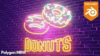 Neon Donut Sign Tutorial In Blender 3.3 | Polygon MBW