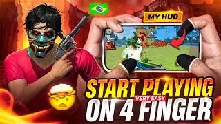 ( HANDCAM ) How To Play On a 4 Finger Hud ☠️ In Free Fire 🔥( MY HUD ) | ff best hud ✅