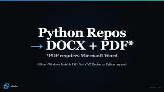 Convert Python Projects to DOCX & PDF — Offline, No LaTeX or Docker