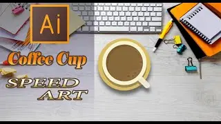 How to make a Coffee Cup in Illustrator | Flat Design | Speed Art | M dot Com