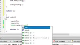 Stack implementation in C++ (Pop Function)
