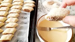 الوصفة الأكثر طلبا😊 مقروض ابيض يذوب ذوبان في الفم بحشوة مختلفة زادتو بنة على بنة