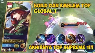 BUILD DAN EMBLEM MIYA TERBARU DARI TOP SUPREME 1 MIYA TIK TOK | TOP GLOBAL MIYA - MLBB