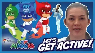 PJ Masks Get Active! | Learn Double Kick with Maria Espinoza | PJ Masks X World Taekwondo