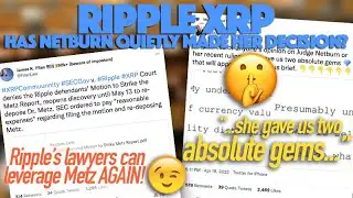 Ripple XRP: ⚖️ Has Judge Netburn Already Made Her Decision In Favor Of Ripple In The Case?