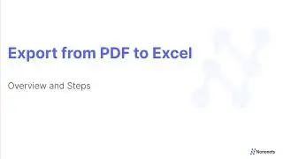 PDF to Excel