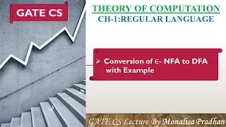 Ch-1.33:Conversion of ∈- NFA to DFA with example | TOC Lecture for GATE CSE