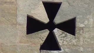 Templar Commandery in a Deep Forest with Creepy Ritual Altar