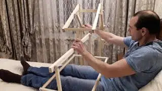 Станок для вышивания в кровати.