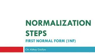 4. Power BI Desktop - First Normal Form