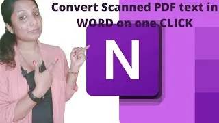 Convert scanned PDF text in word in seconds, One note hacks, Ms office One note hacks