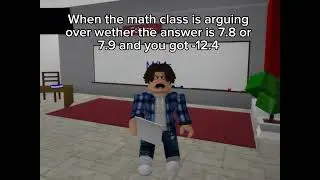 When the math class is arguing over an answer 😶‍🌫️ | #roblox #brookhavenrp #shorts