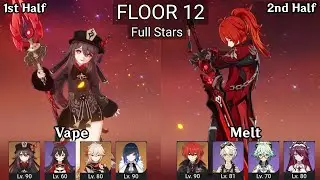 Hu Tao Vape + Diluc Melt | 4.0 Spiral Abyss Floor 12 9 Stars | Genshin Impact